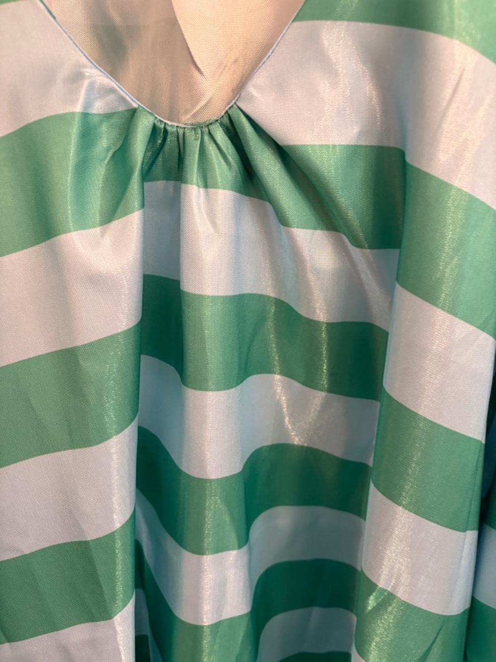 SHEIN Green &  Blue Striped Maxi Dress - Picture 3 of 4